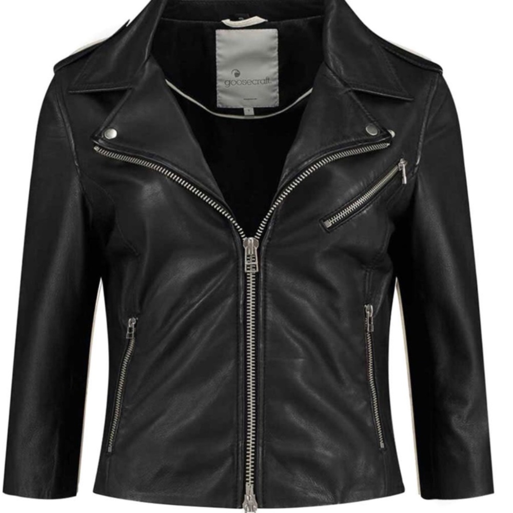 Goosecraft Alanis Morrisette Genuine Leather Biker Jacket
